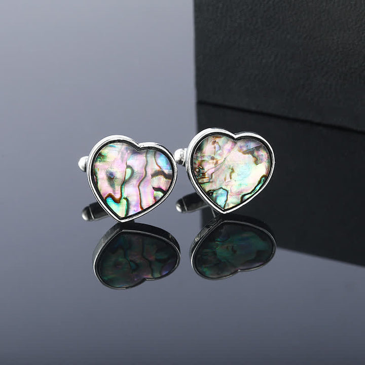 Men's Colorful Abalone Shell Stone Shirt Cufflinks - image 9