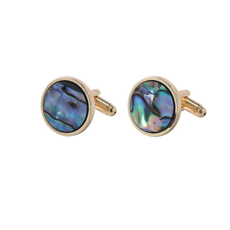 Men's Colorful Abalone Shell Stone Shirt Cufflinks - Style #2 - image 5