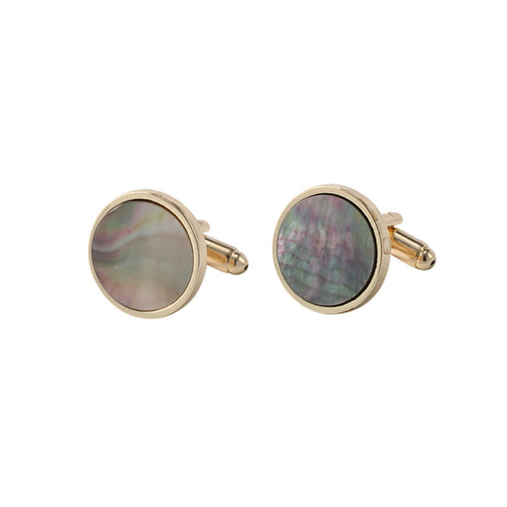 Men's Colorful Abalone Shell Stone Shirt Cufflinks - Style #1 - image 2
