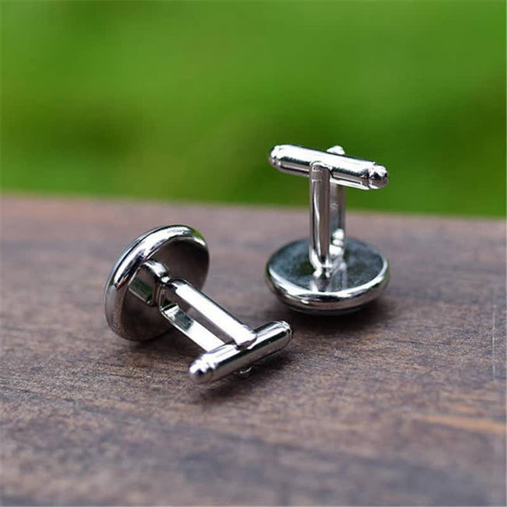 Men's Steampunk Glass Dome Shirt Cufflinks