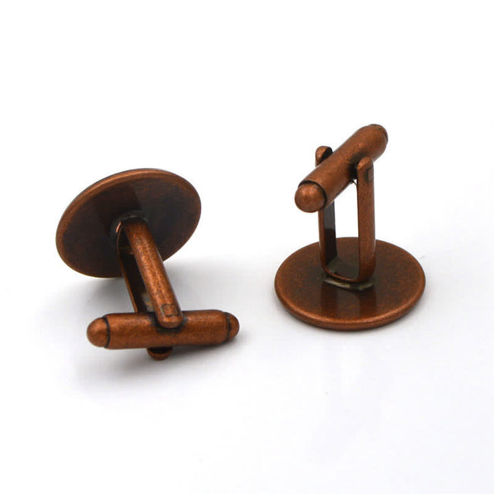 Men's Black & White Yin Yang Glass Dome Cufflinks - image 10