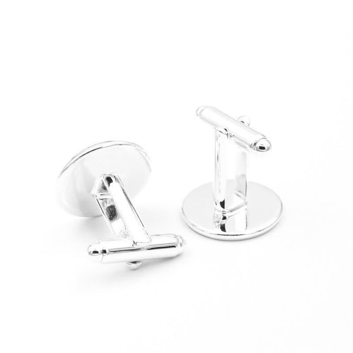Men's Black & White Yin Yang Glass Dome Cufflinks - image 4