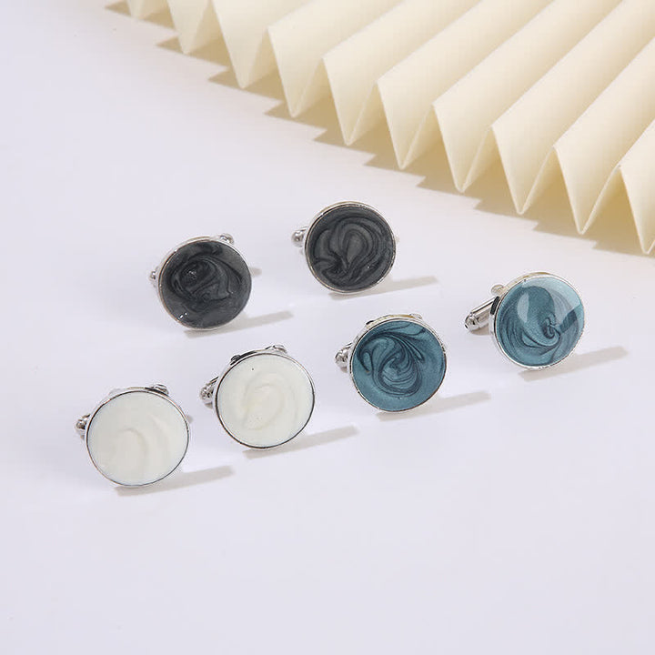 Men's Versatile Round Style Shirt Cufflinks - image 5