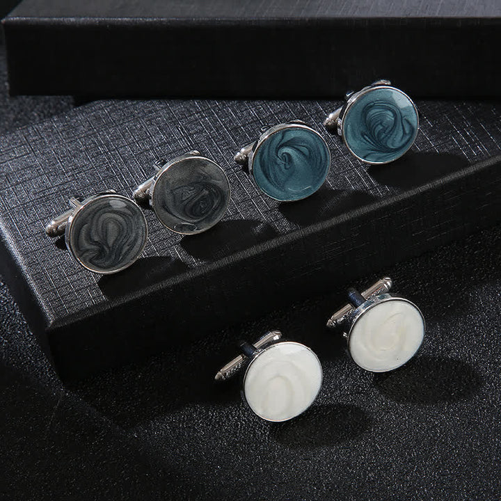 Men's Versatile Round Style Shirt Cufflinks