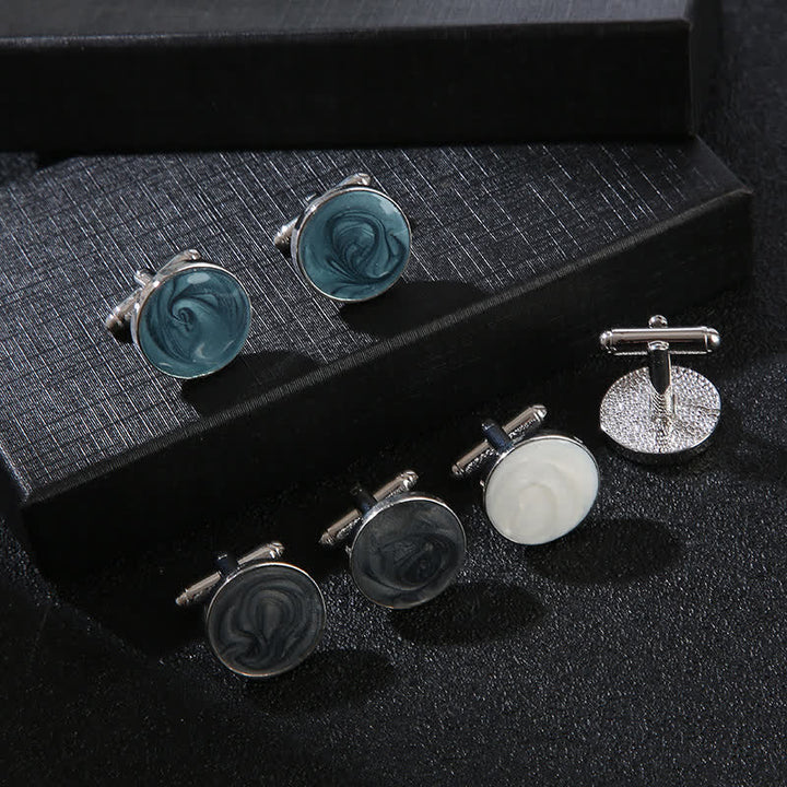 Men's Versatile Round Style Shirt Cufflinks - image 3