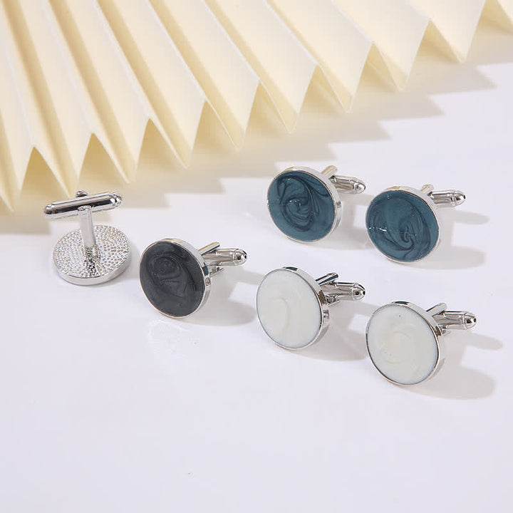 Men's Versatile Round Style Shirt Cufflinks - image 4