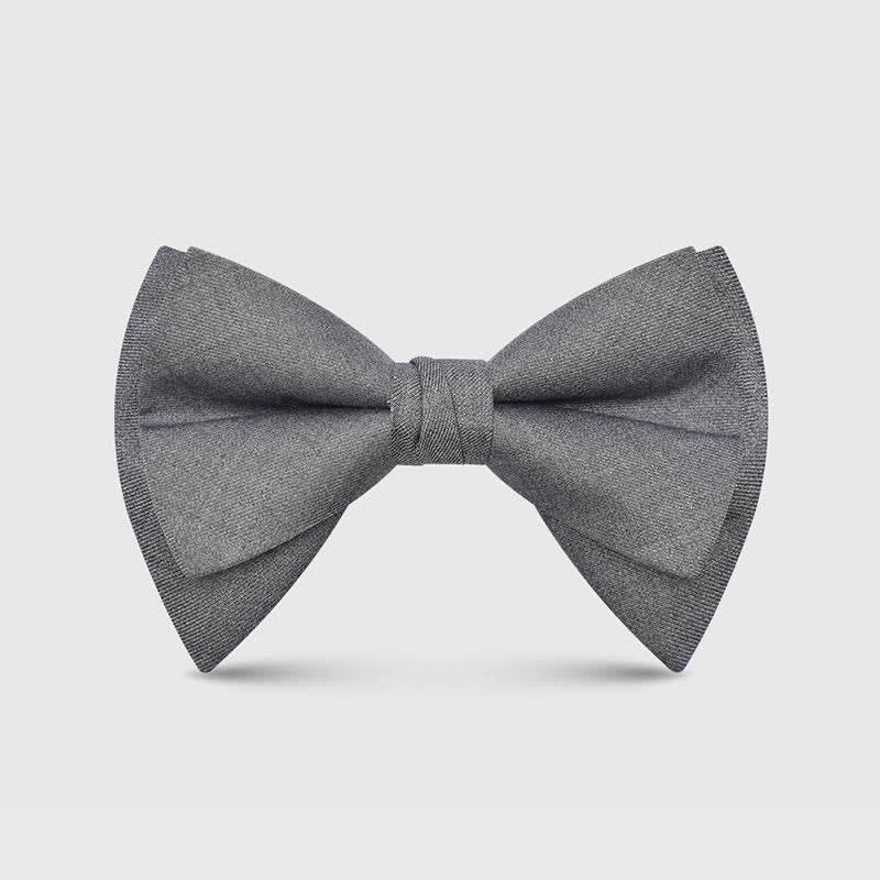 Men's Elegant Large Classic Oversized Pointed Bow Tie