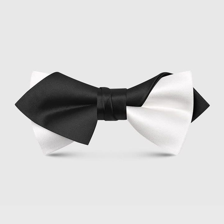 Men's Unique Irregular Double Layered Pointed Bow Tie