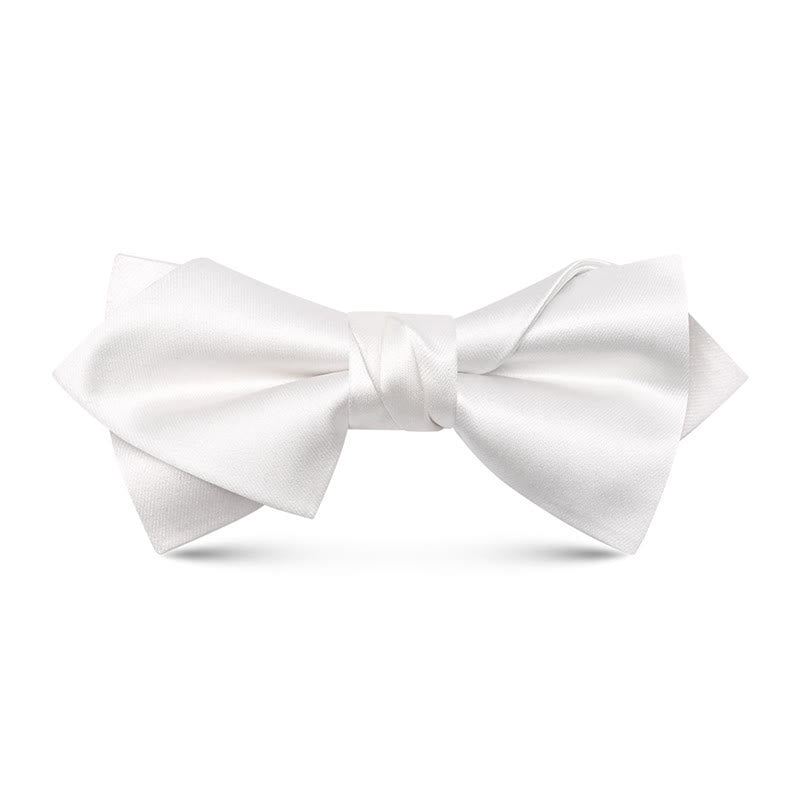 Men's Unique Irregular Double Layered Pointed Bow Tie