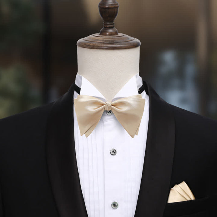 Men's Graceful Wedding Groom Oversized Pointed Bow Tie