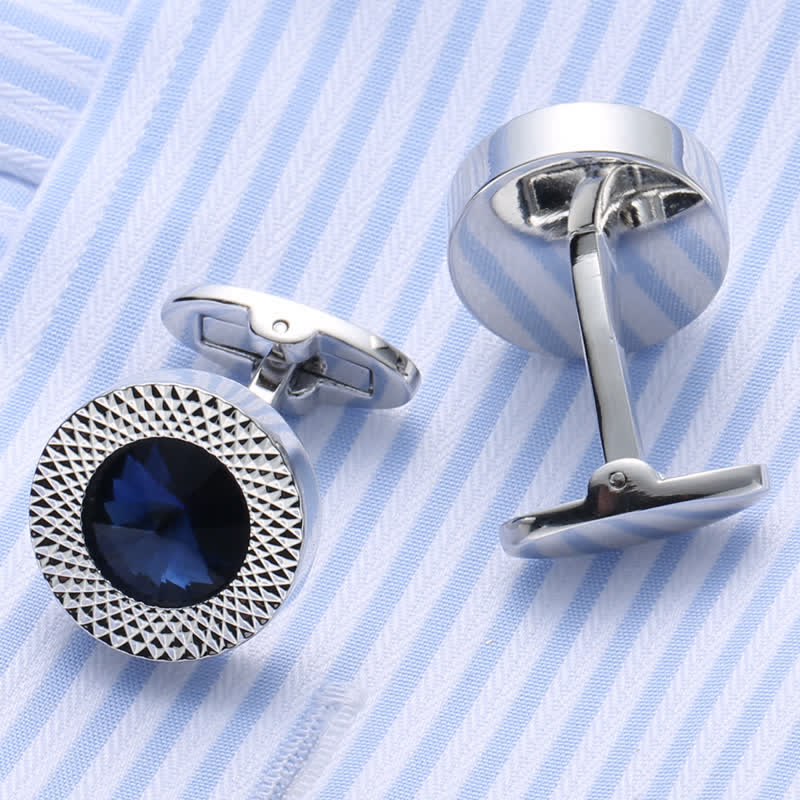 Men's Alluring Gemstone Crystal Cufflinks - image 1
