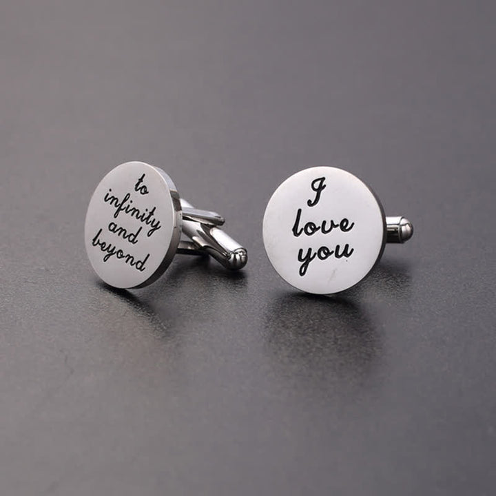 Men's I Love You To Infinity And Beyond Cufflinks