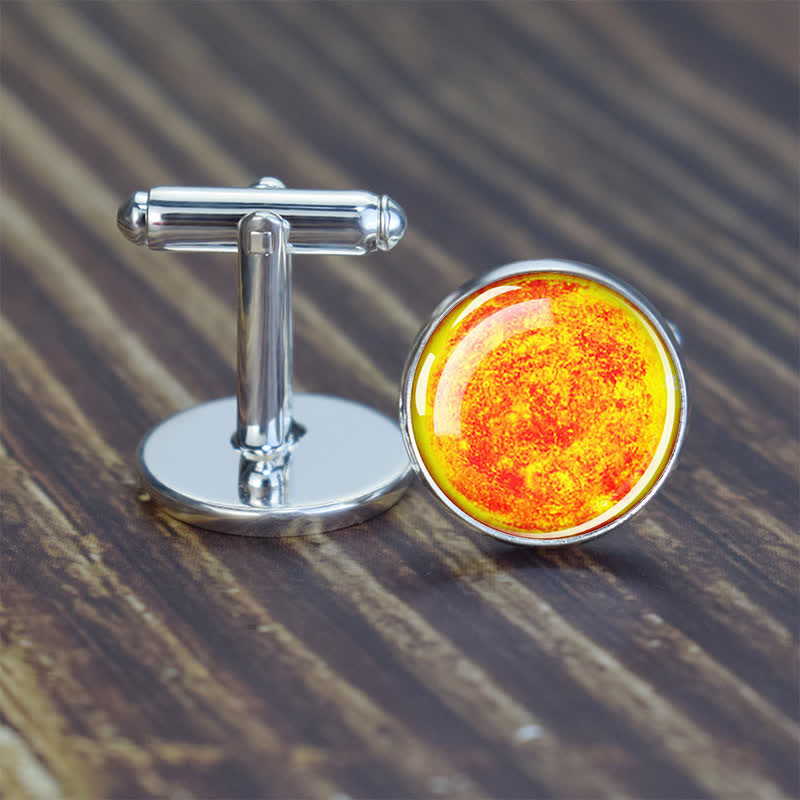 Men's Universe Solar System Planet Cufflinks - Sun - image 6