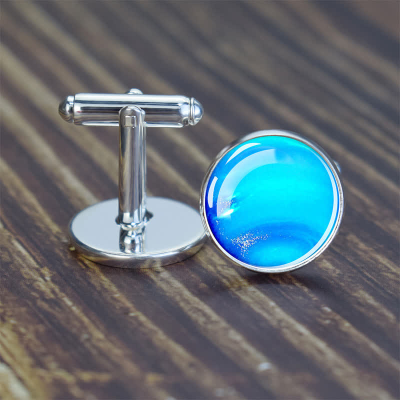 Men's Universe Solar System Planet Cufflinks - Neptune - image 9
