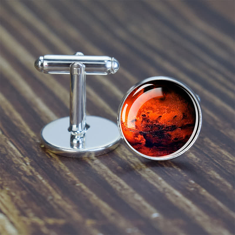 Men's Universe Solar System Planet Cufflinks - Mars - image 14