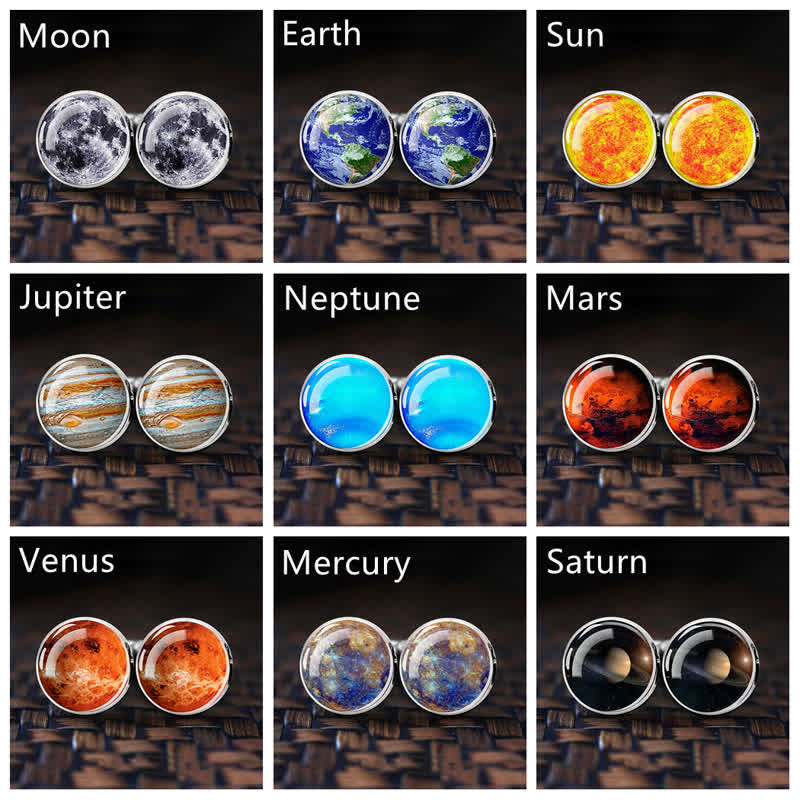 Men's Universe Solar System Planet Cufflinks