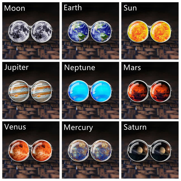 Men's Universe Solar System Planet Cufflinks - image 1