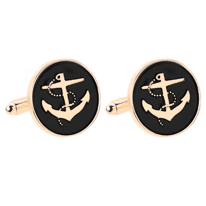 Men's Nautical Boat Anchor Cufflinks - image 2