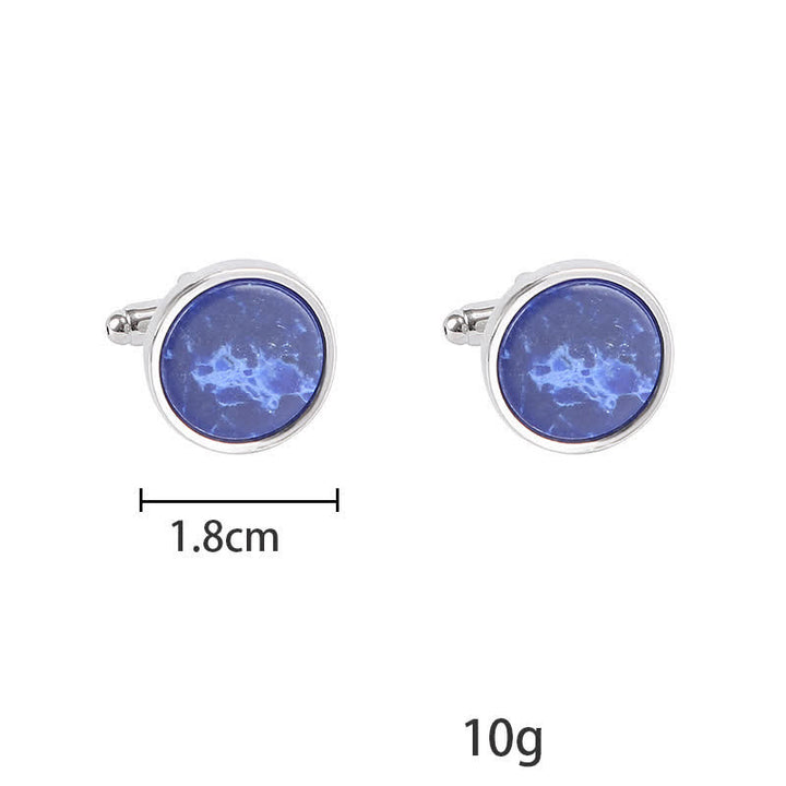 Men's Marble Stone Pattern Business Cufflinks - image 6