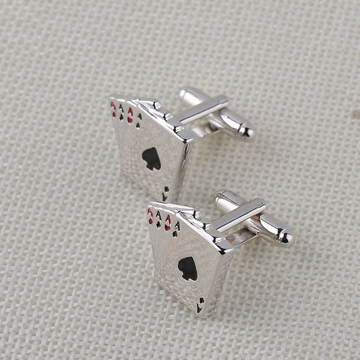 Men's Poker Gambling Ace Of Cards Cufflinks - image 3