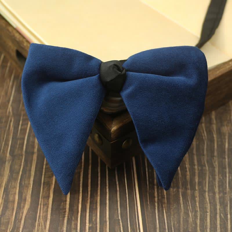 Men's Velvet Oversized Pointed Wedding Bow Tie