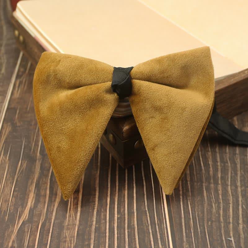 Men's Velvet Oversized Pointed Wedding Bow Tie