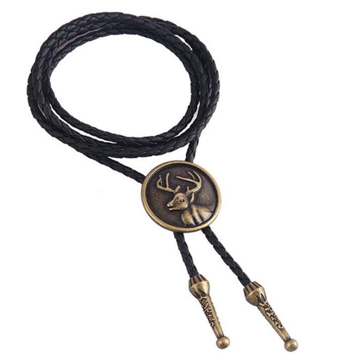 Western Deer Head Cowboy Rodeo Bolo Tie