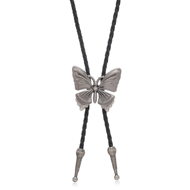 Charming Dance Butterfly Braided Bolo Tie