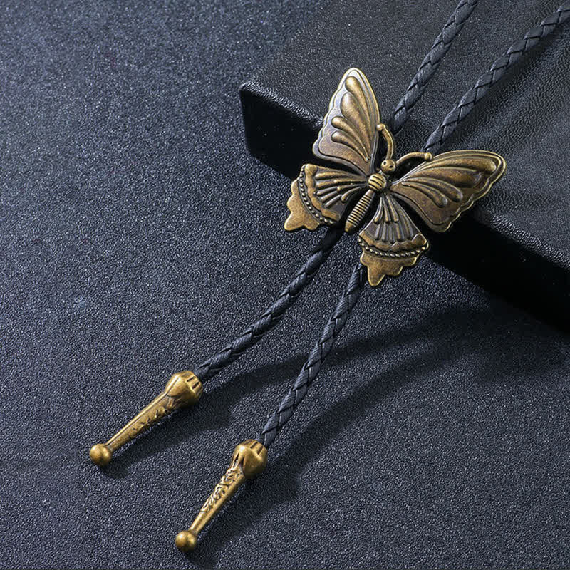 Charming Dance Butterfly Braided Bolo Tie