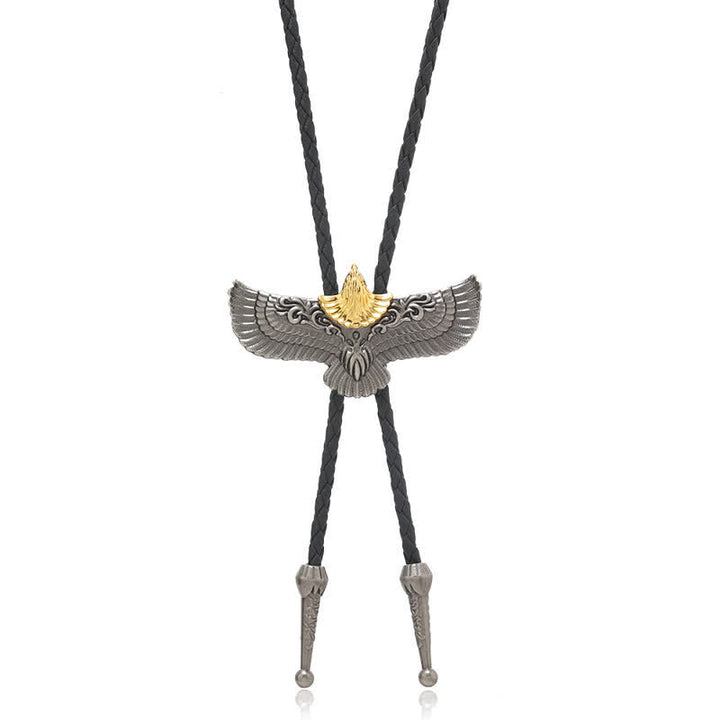 Retro Flying Eagle Spreading Wings Bolo Tie