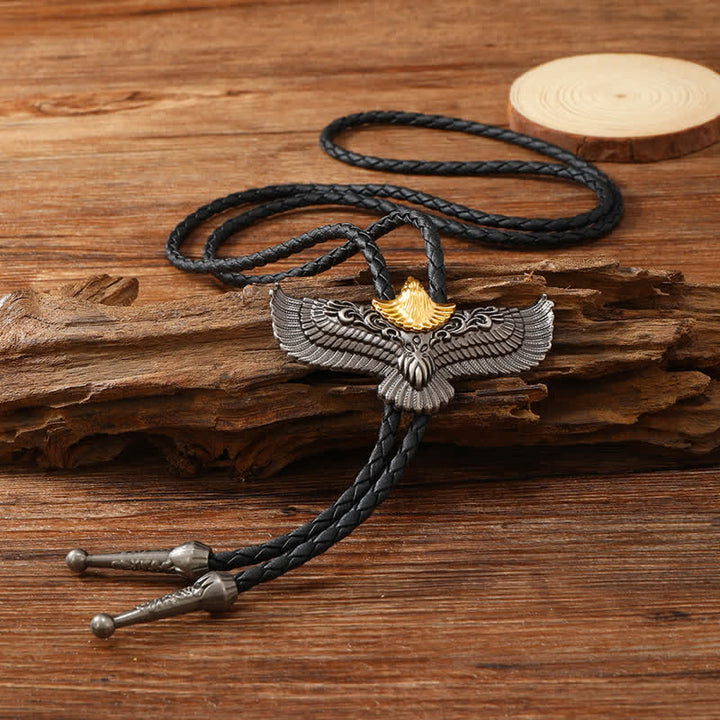 Retro Flying Eagle Spreading Wings Bolo Tie