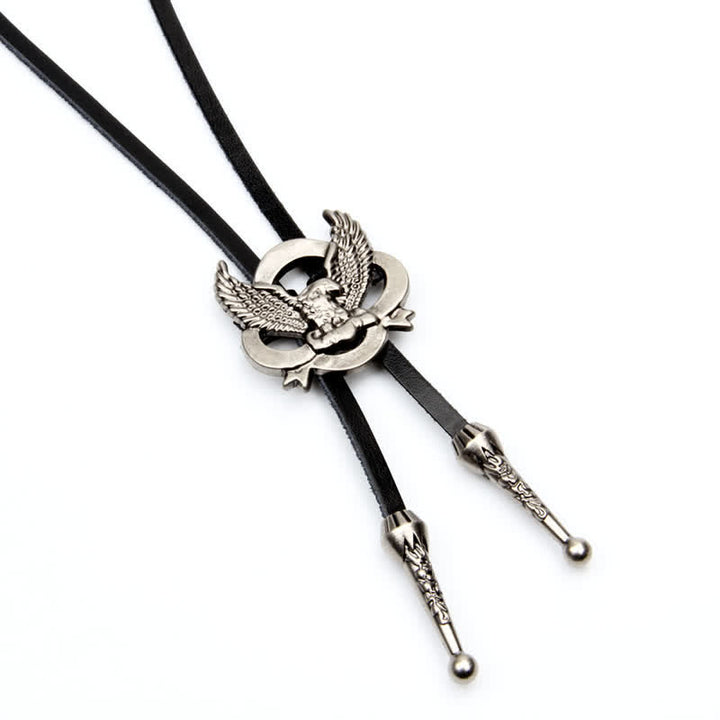 Western Charming Flying Eagle Bolo Tie