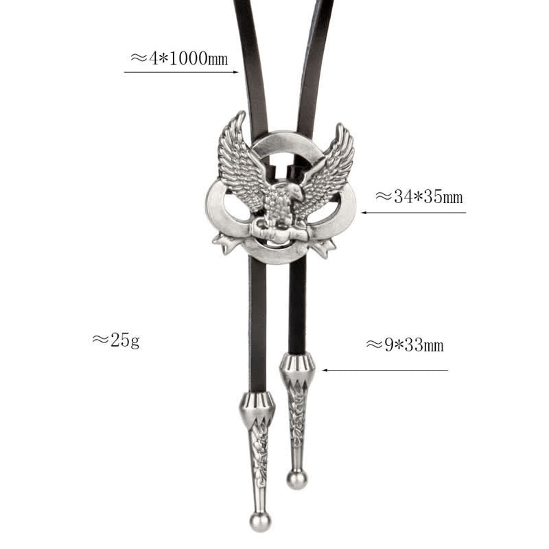 Western Charming Flying Eagle Bolo Tie