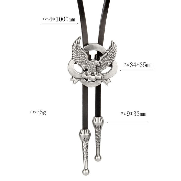 Western Charming Flying Eagle Bolo Tie