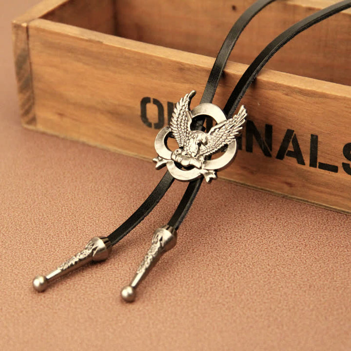 Western Charming Flying Eagle Bolo Tie