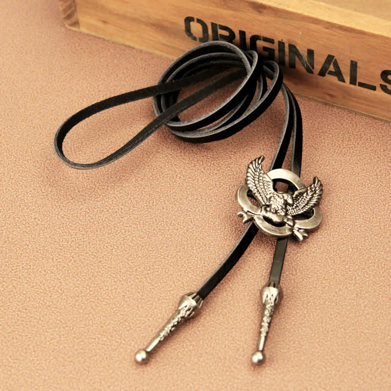 Western Charming Flying Eagle Bolo Tie