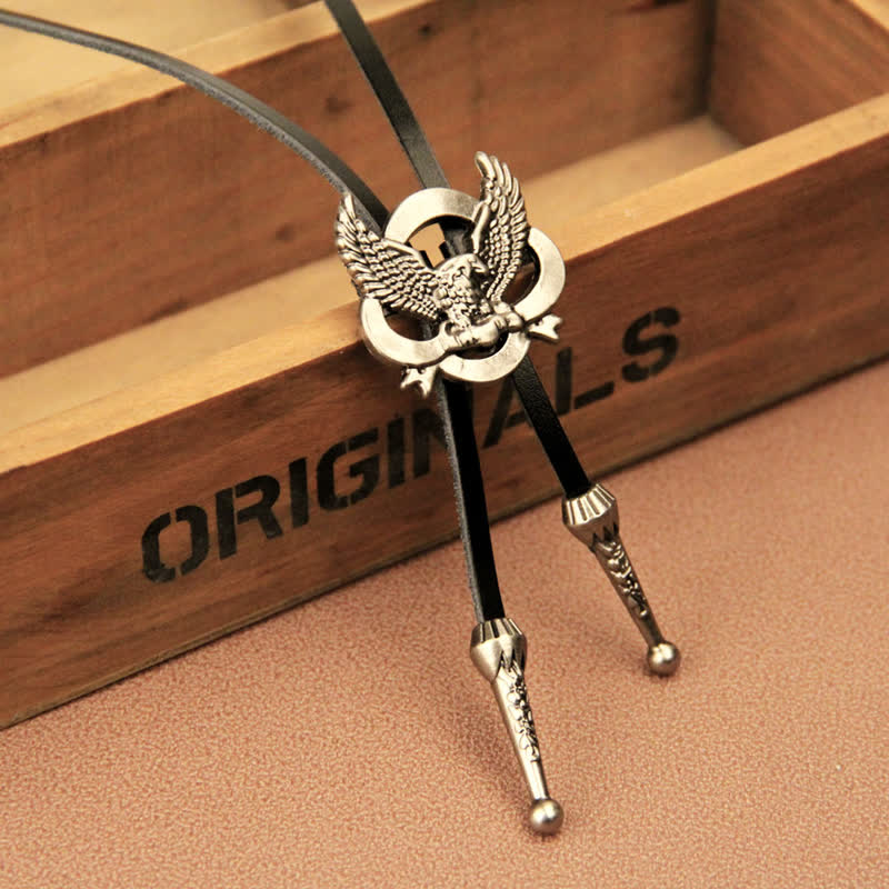 Western Charming Flying Eagle Bolo Tie