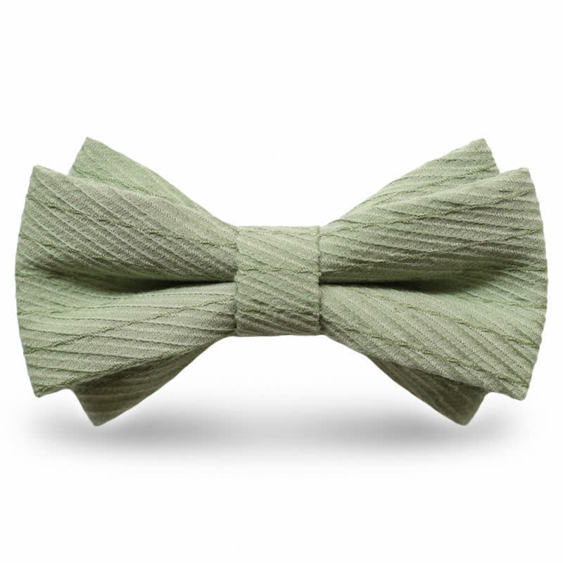 Men's Green Series Twill Wedding Bow Tie