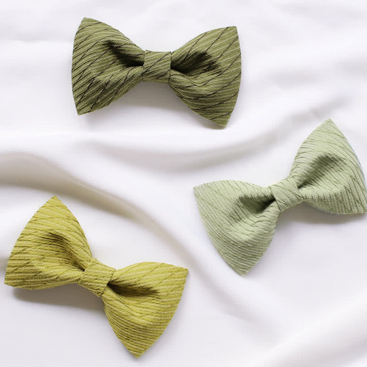 Men's Green Series Twill Wedding Bow Tie