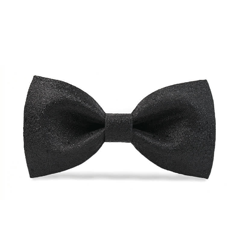 Men's Elegant Subtle Sparkle Black Bow Tie