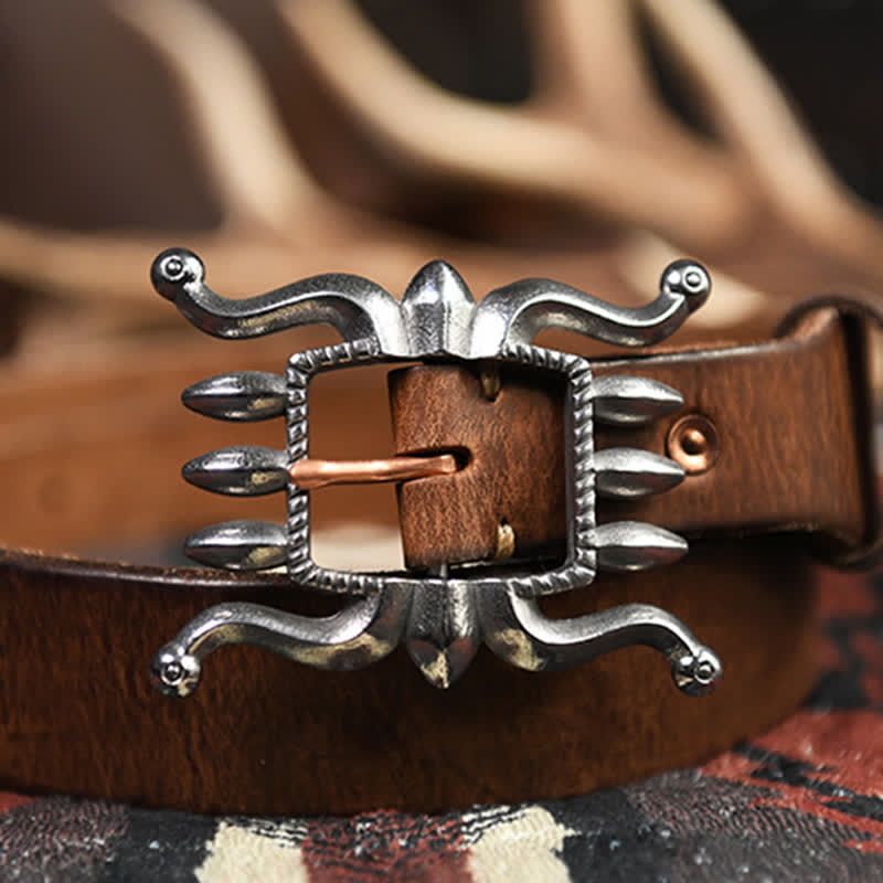 Men's Punk Trendy Cool Octopus Buckle Leather Belt