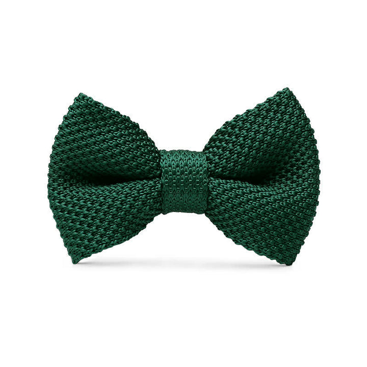 Men's Simple Solid Color Knitting Groom Bow Tie