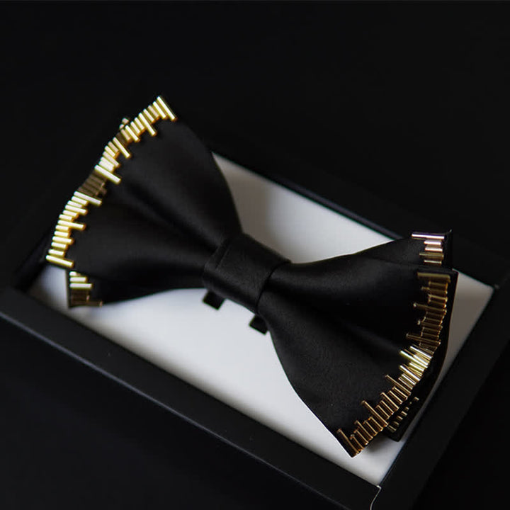 Men's Luxury Dazzling Golden Light Bow Tie