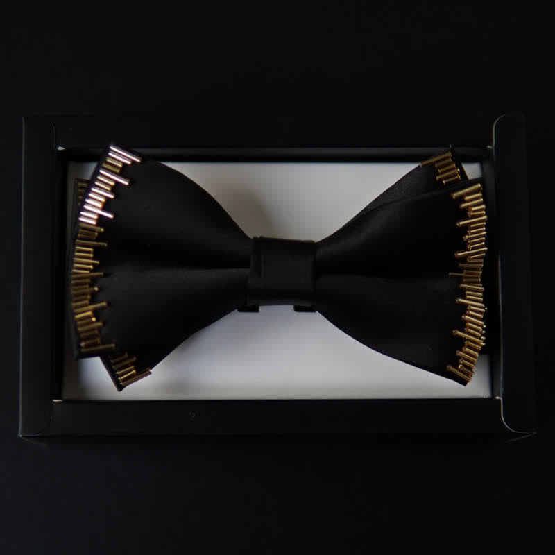 Men's Luxury Dazzling Golden Light Bow Tie