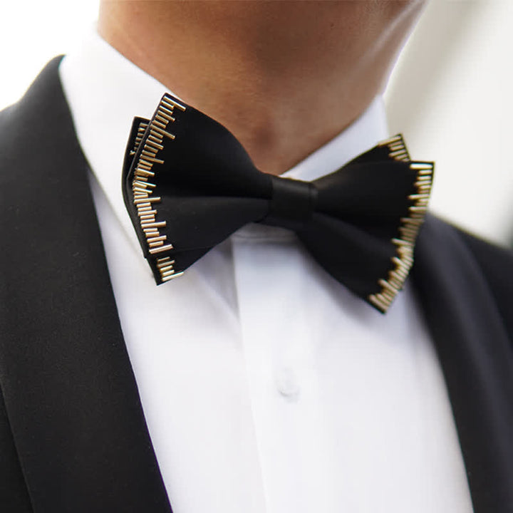 Men's Luxury Dazzling Golden Light Bow Tie