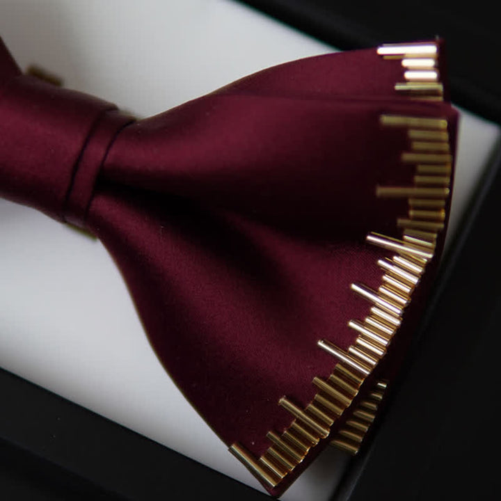 Men's Luxury Dazzling Golden Light Bow Tie