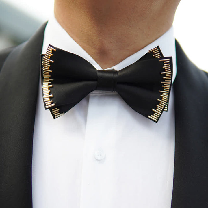 Men's Luxury Dazzling Golden Light Bow Tie