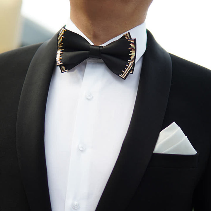 Men's Luxury Dazzling Golden Light Bow Tie