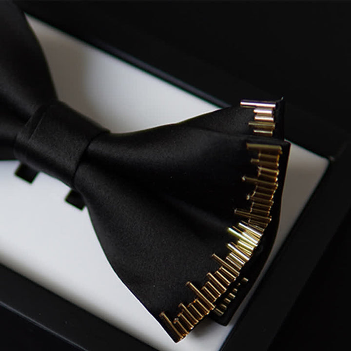 Men's Luxury Dazzling Golden Light Bow Tie