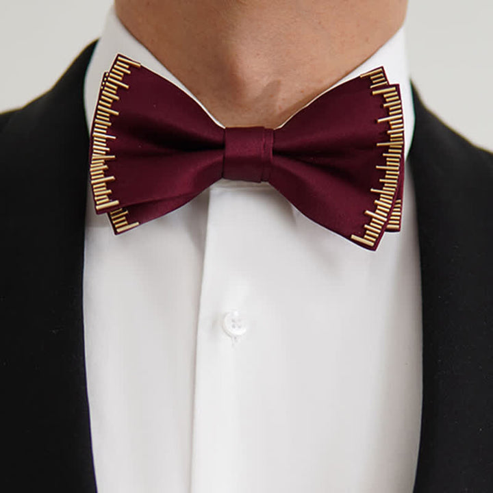 Men's Luxury Dazzling Golden Light Bow Tie